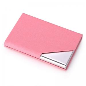 China Pink Custom Business card holder wallet for gifts for girlsl,square business card holder on sale
