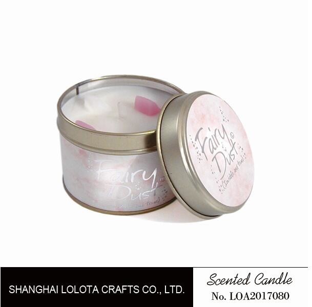 Best Small Soy Tealight Candles , Tin Can Candles Raspberry / Amber Fragrance wholesale