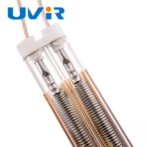 China Semi gold-plated straight infrared heating tube gold coating infrared heater lamp on sale