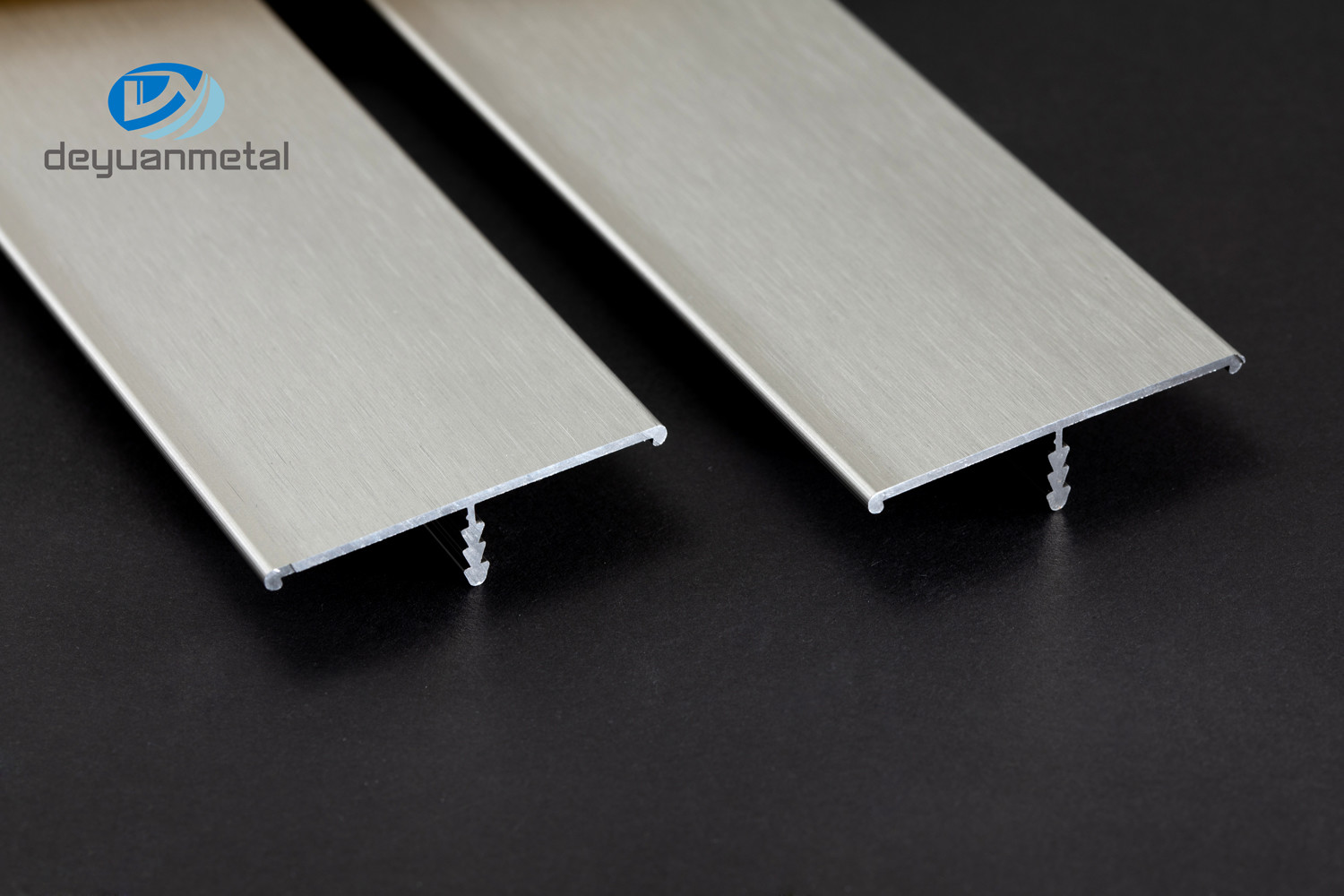 Extruded Aluminum T Profiles 2.5m Length Shiny Rose Gold Electrophoresis Brushed