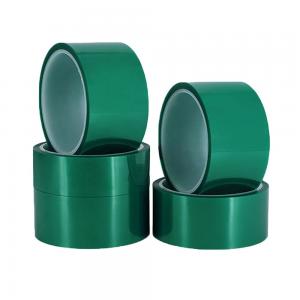 China Polyester Powder Coating Green Masking PET Adhesive Tape Film For Insulation on sale