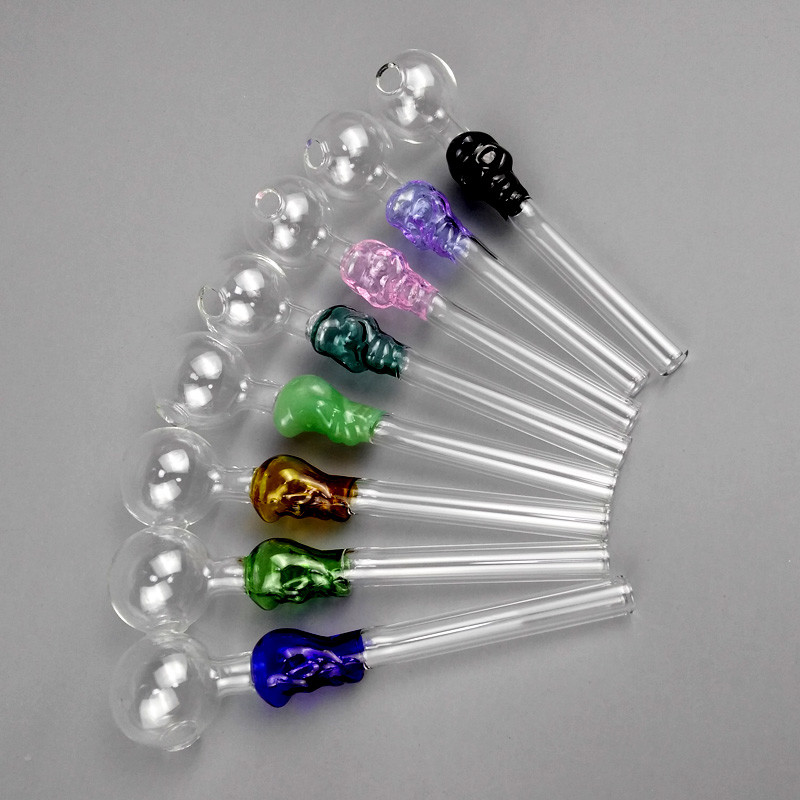 Best Multi Colored Wax Glass Smoking Pipe For Oil 2mm Thickness Eco Friendly wholesale