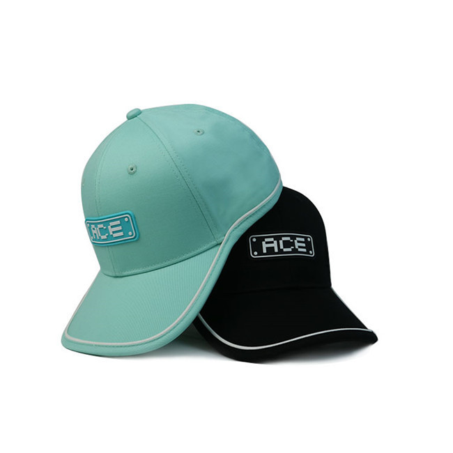 Best Design Your Own 6 Panel  baseball Hat Custom 3D rubber patch Cotton Baseball Cap for Women wholesale