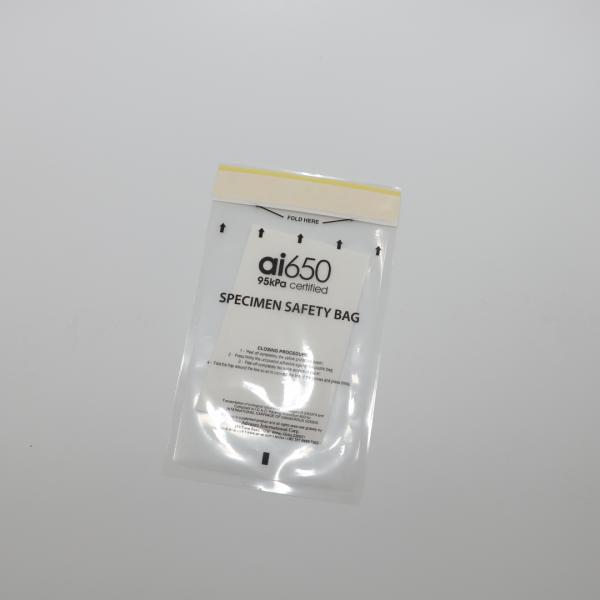 Resealable Ziplock 95kPa Specimen Bags For Medical Usage