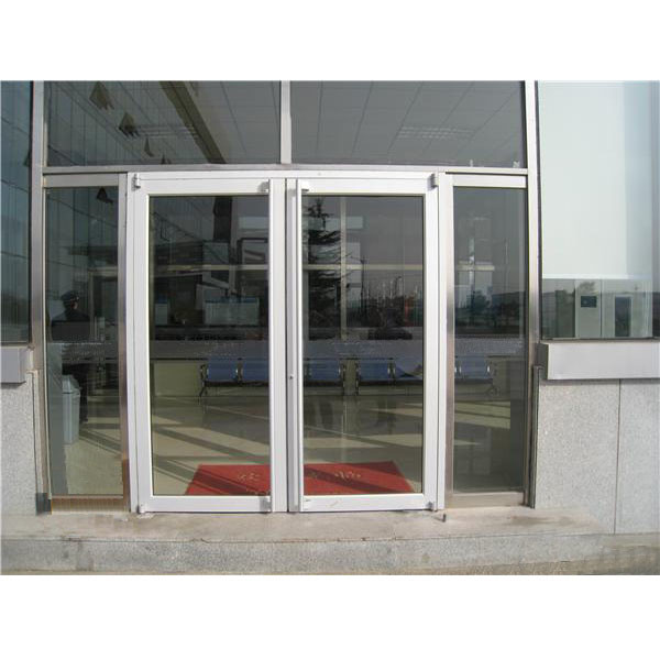 Cheap Toughened Glass AS1288 Double Hinged Door With Fixed Panel for sale