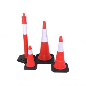 China 50cm Orange / Blue / Green PVC EVA Traffic Directional Cone For Road Safety on sale