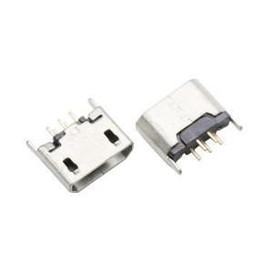 China 180 Degree Mini USB 5 Pin Connector on sale