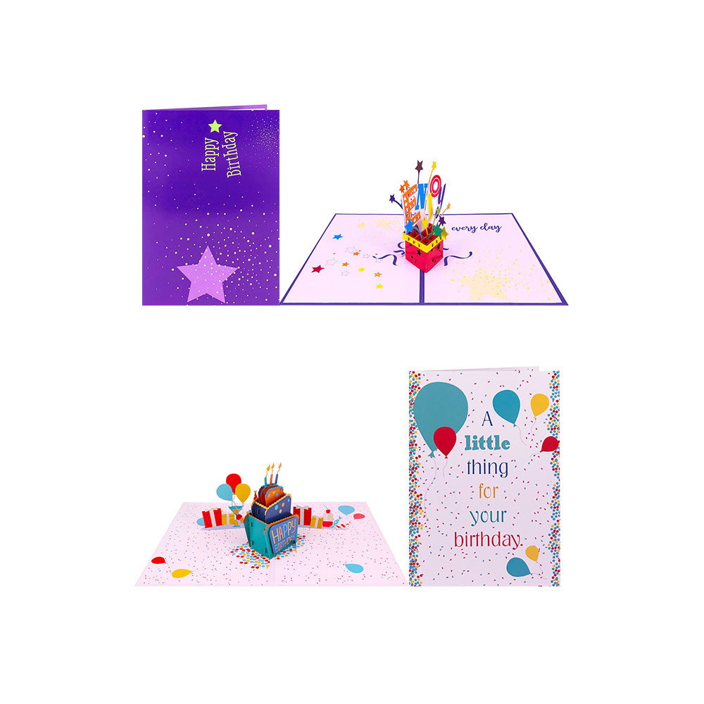 China Offset Printing 3D Pop Up Birthday Card , 3D Anniversary Cards 148×210mm Size on sale