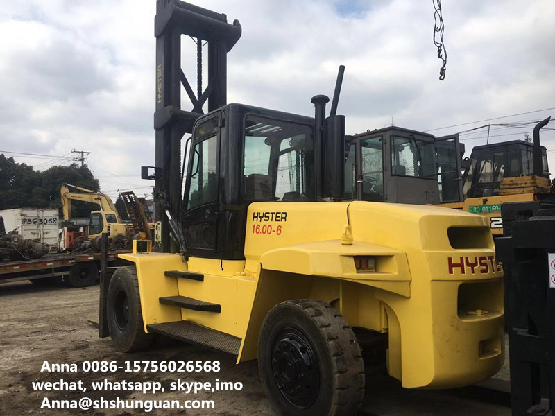 Cheap Hyster 16ton Used Forklift , Diesel Hyster H16.00XM-6 16t Forklift for sale