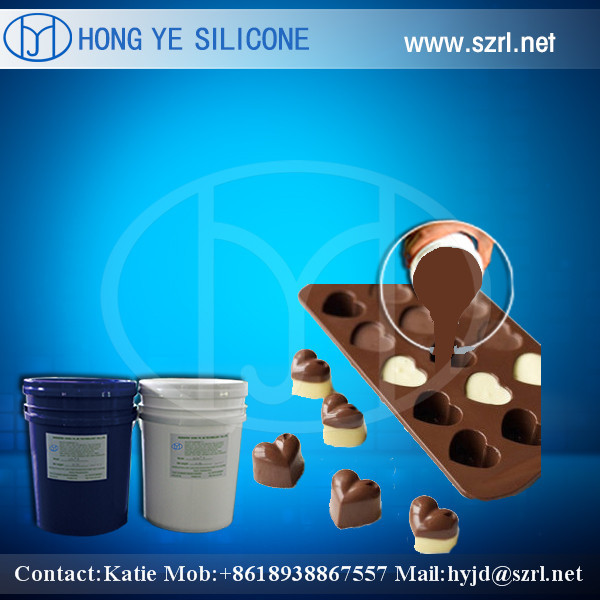 China Food grade RVT Liquid chocolate mold making silicone rubber on sale