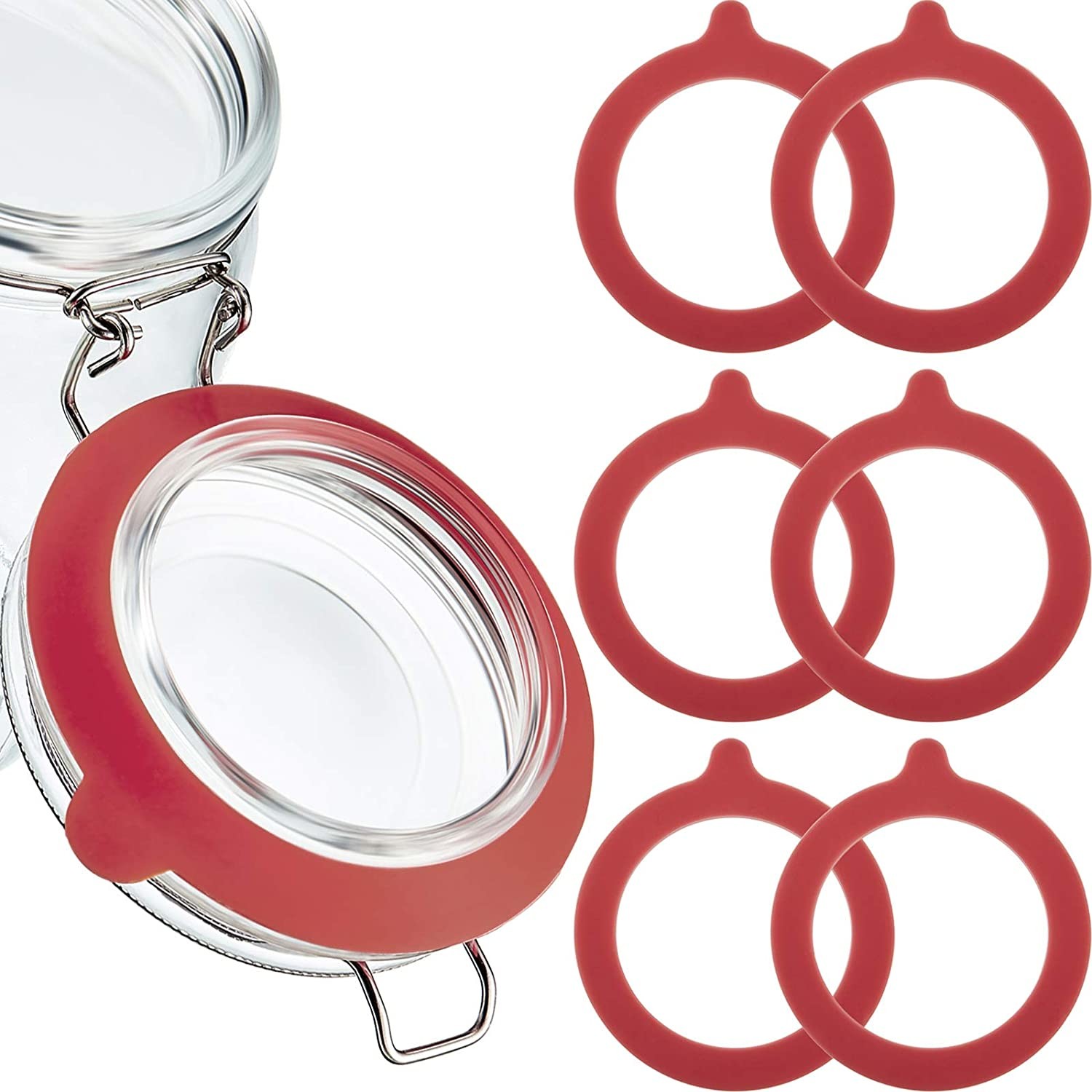 China Red Color Gasket Rubber Seal Non Toxic Waterproof For Jars Container on sale