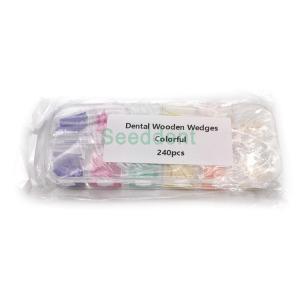 Best Colorful Dental Wooden Wedge Disposable Dental Fixing Wooden Wedges 240pcs/box wholesale