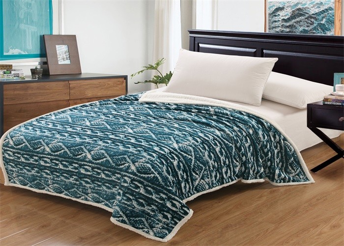 Best Household Bedding Coral Fleece Blanket Turquoise With ISO9001 Certificated wholesale