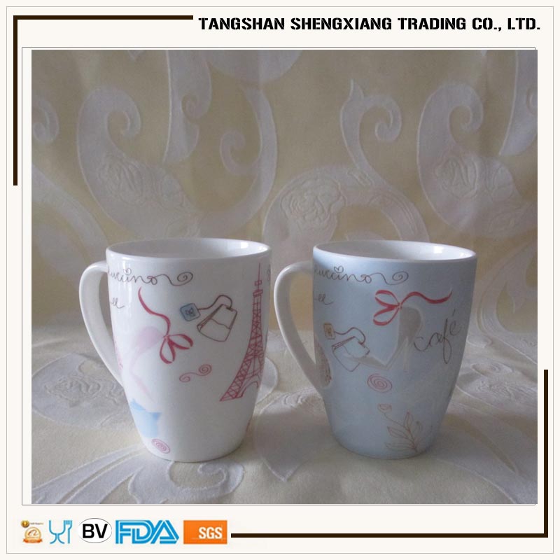 China hotsale english style flower decal new bone china mug on sale