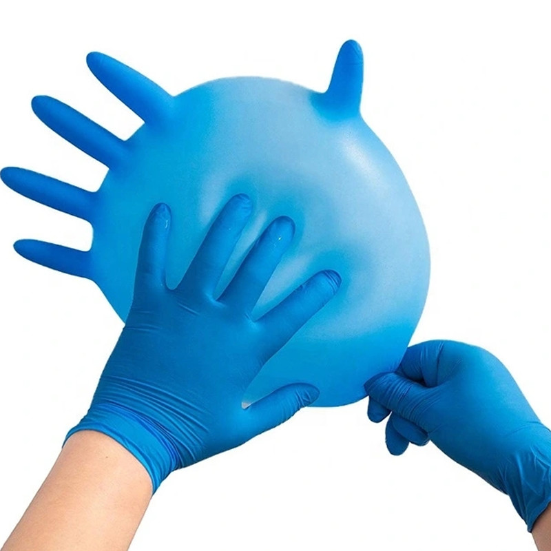 China Customized 510K Blue Nitrile Disposable Gloves Hair Dyeing Gloves on sale