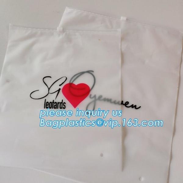 CPE Slider Zipper Bags Frosted Poly For Swimwear Clothes Packaging
