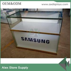 China SAMSUNG mobile phone showcase glass display counter display showcase on sale