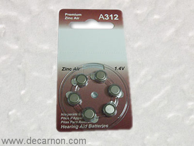 Cheap 1.4V A312 PR41 Zinc Air Battery/ Hearing Aids Battery for sale