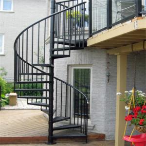 China Escape fire spiral staircase , wrought iron spiral stairs , hot galvanized spiral stair on sale