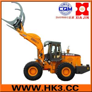 Wheel-Loader Forklift：6-ton lifting capacity, fitted with hydraulic quick-coupling, bucket, pallet forks (2m long), pipe