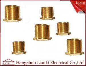 Best Brass Male Bush Brass Electrical Wiring Accessories Long Hexagon Head GI Thread wholesale