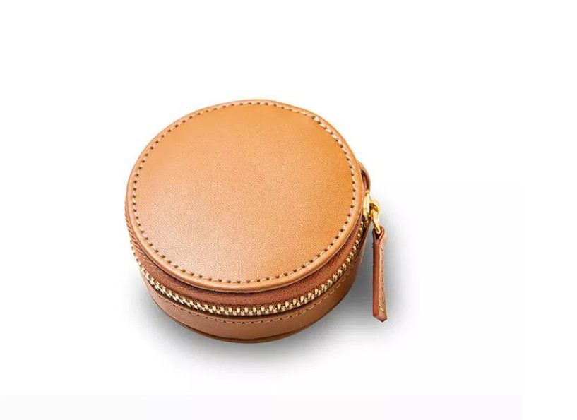 Minimalist PU Leather Box QC Mini Jewelry Box With Zipper Deboss