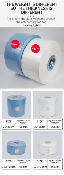 Heavy Duty Industrial Paper Clean Room Wipes Roll Nonwoven Woodpulp Cellulose
