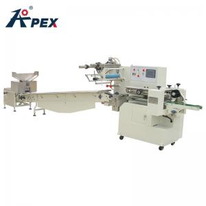 China Automatic Lining Up Pulling Distance Salt Sachet Chips Snacks Ice Popsicle Automatic Counter Packing Machine on sale