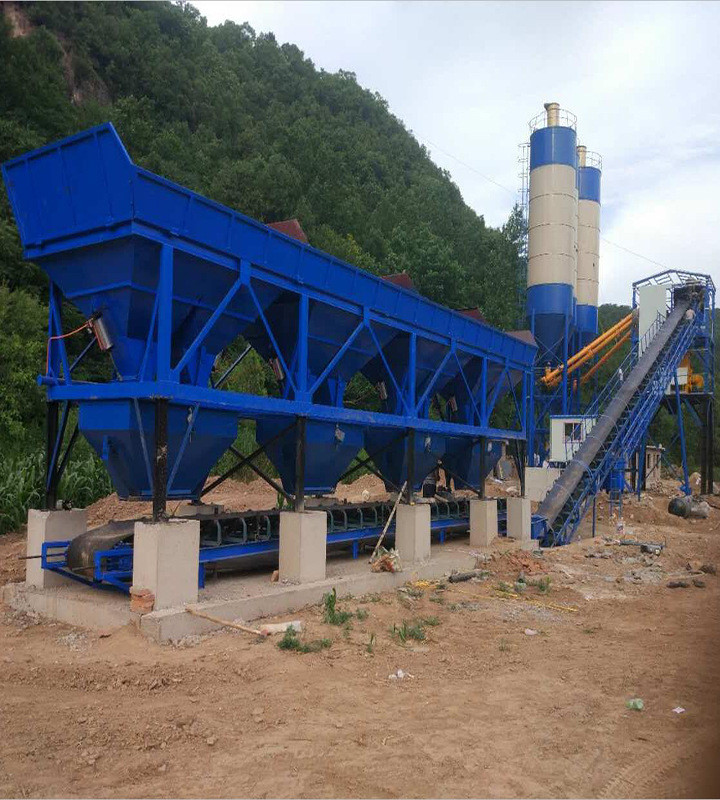 China HZS35 Concrete Mixing Station Composed Of Batching , Mixing , Electrical Control on sale