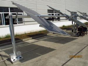 China Hot Rolled Coils Solar Panel Mounting Structure Double Axis Tracker System on sale