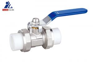 China PVC 20mm Double Union Brass Ball Valve Ppr Pipe Nickel Plated on sale