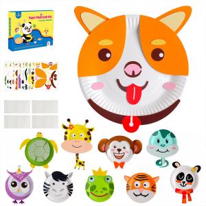 China Artibetter Paper Plate Craft Kit Animal 10Pcs DIY Preschool Learning Toys on sale