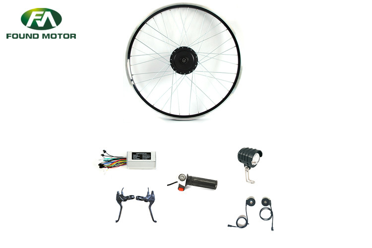 26'' 48V 350W Electric Bike Conversion Kit with Battery Indicate Throttle Electric Bike Accessories