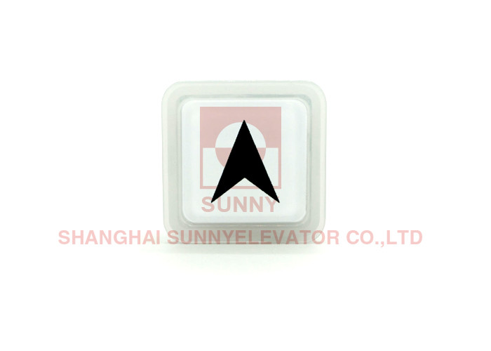 China Elevator Parts Durable Plastic Push Button Light Without Braille 12VDC And 24VDC on sale