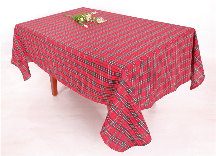 Best Red And Black Checkered Table Cloth With 100 Percents Polyester Material wholesale