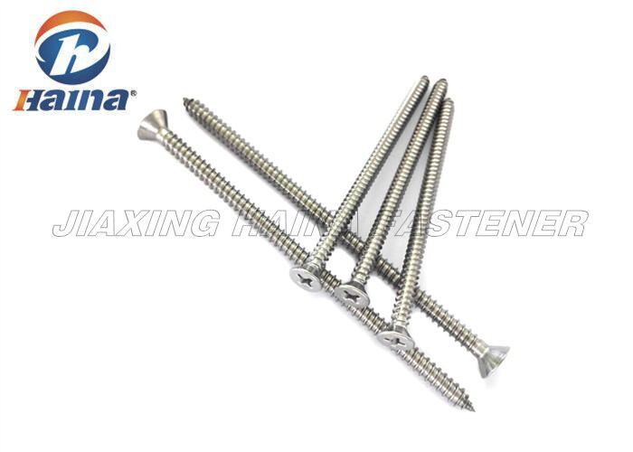 China Stainless steel 304 316 Flat Head Metal Single Thread Self Tapping Screws on sale
