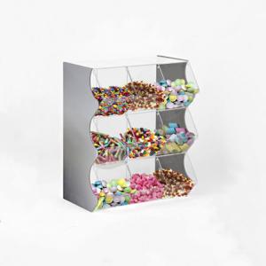 Best 3 Tier Candy Display Case , Custom Pick and Mix Acrylic Candy Dispenser wholesale