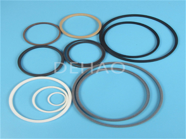 China Carbon Fiber Filled PTFE Machined Parts Plastic Seal Cylinder Gaskets Ring on sale
