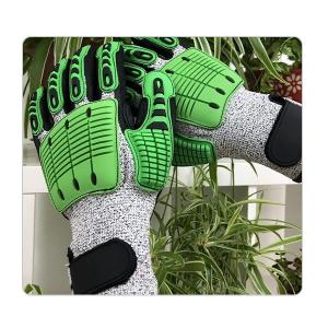 China Metal And Glass Handling HPPE Knit Mining 13G Impact Cut Resistant Gloves on sale