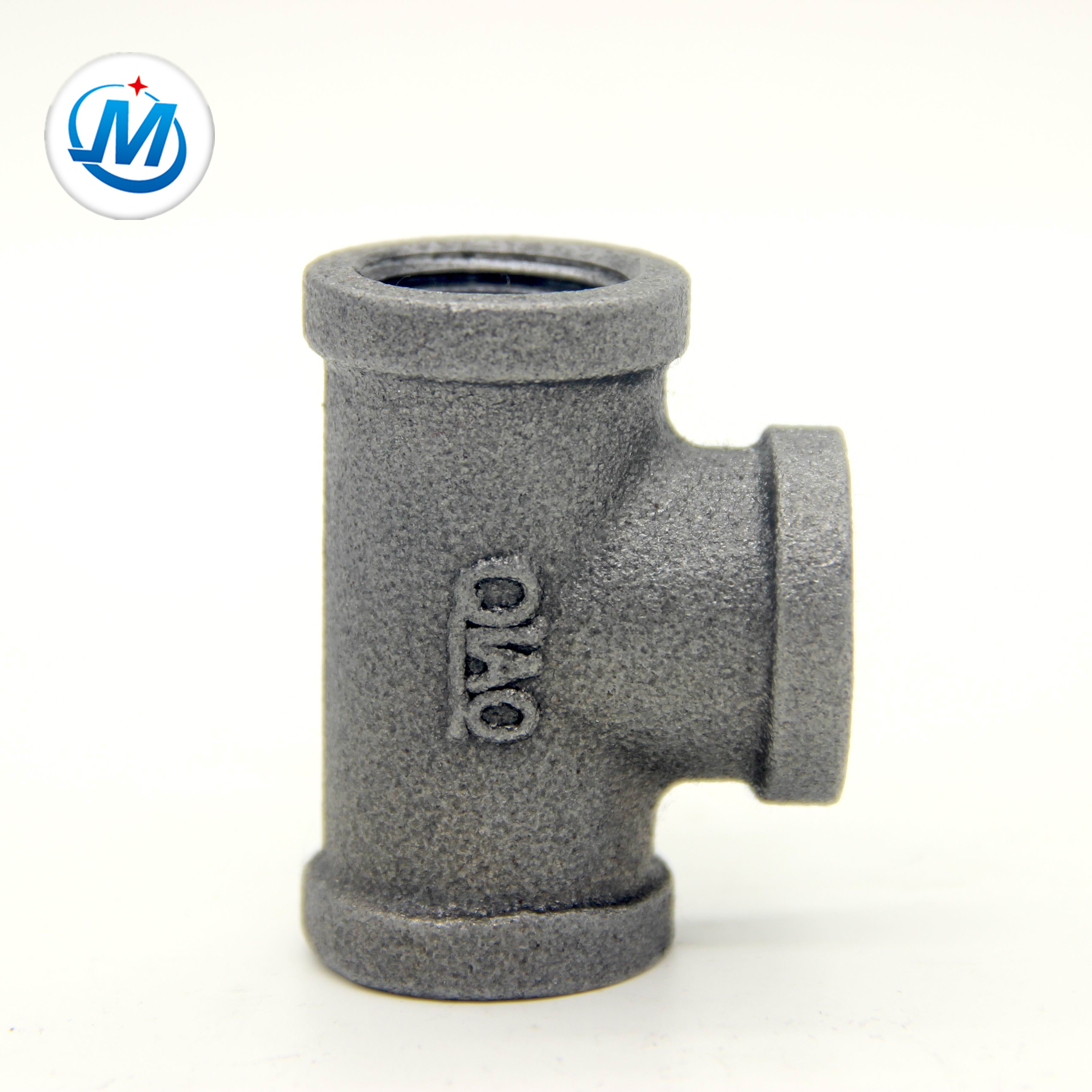 China factory price malleable iron pipe fittings QIAO Brand hot dipped galvanized tee on sale