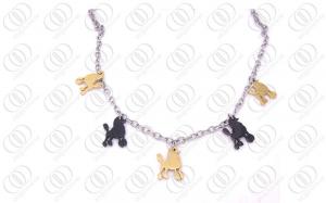 China Black and Gold Dog Charm Necklace Chain For men , Anti-corrosion on sale