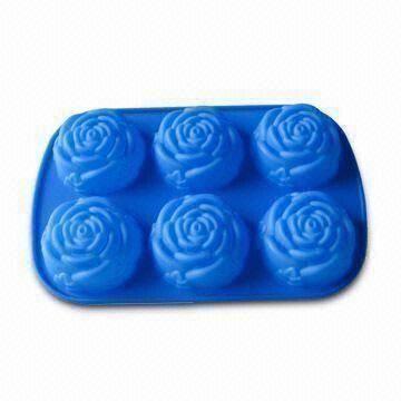 Best Rose Shape Ice Cube Tray, Comes in Blue, Made of 100% Silicone, arious Shapes are Available wholesale