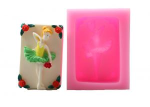 China Dancing Ballet Rectangle Silicone Molds For Soap Making Dishwasher Safe on sale
