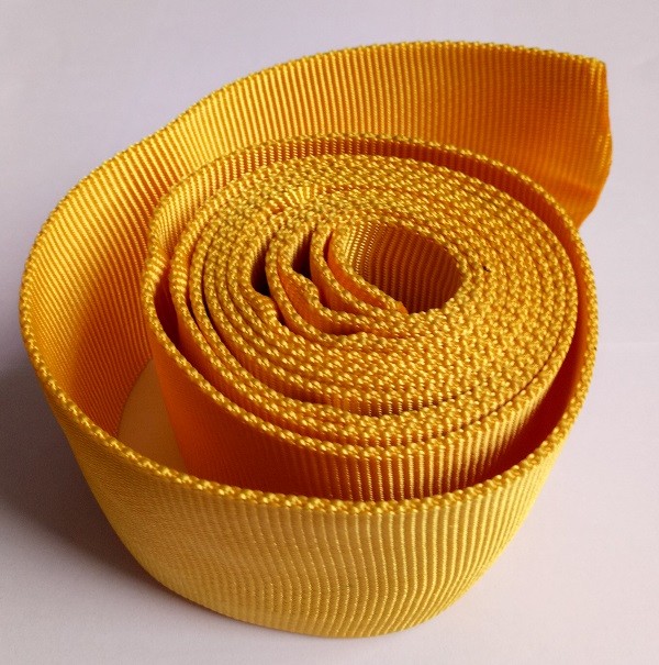 Buy cheap CE Woven Polyester Hollow Webbing , Yellow Webbing For Hydraulic Pipes from wholesalers
