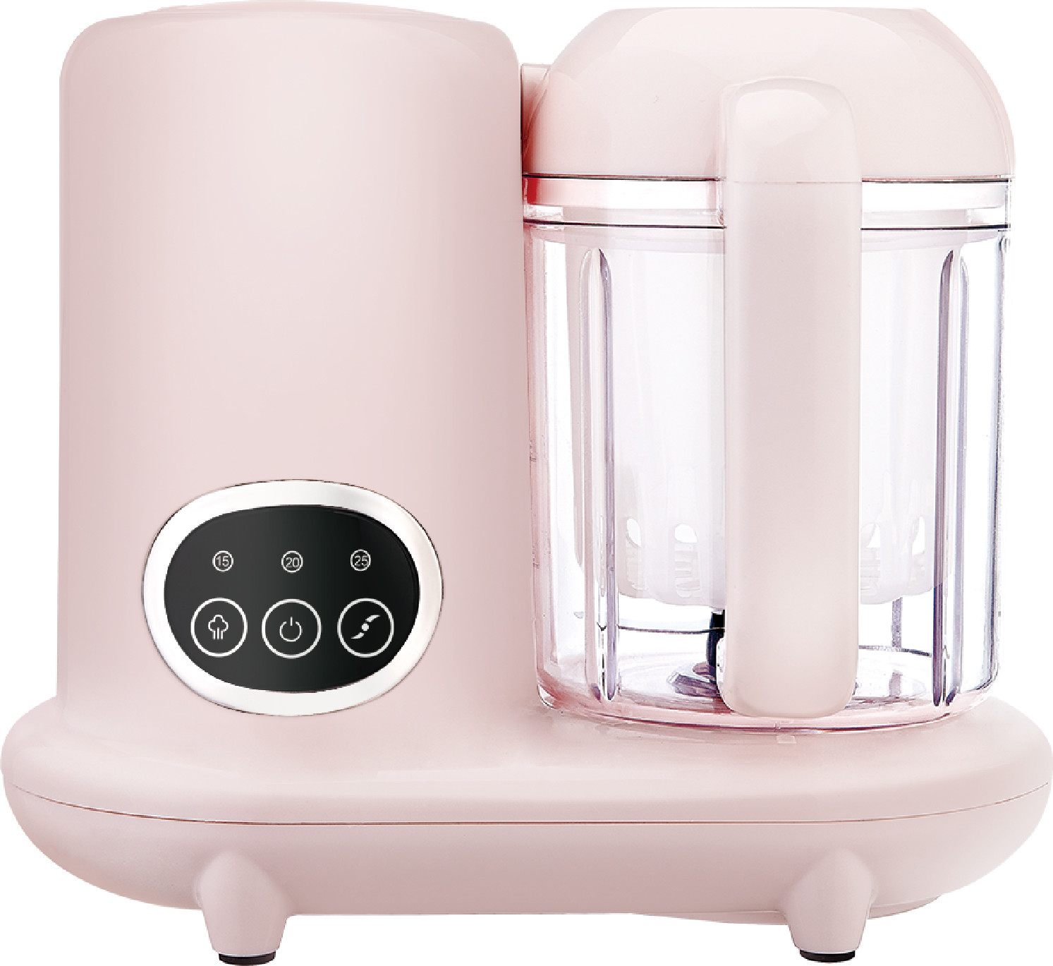 White Home Baby Food Processor , Baby Food Steamer And Blender 220ml Rated Water