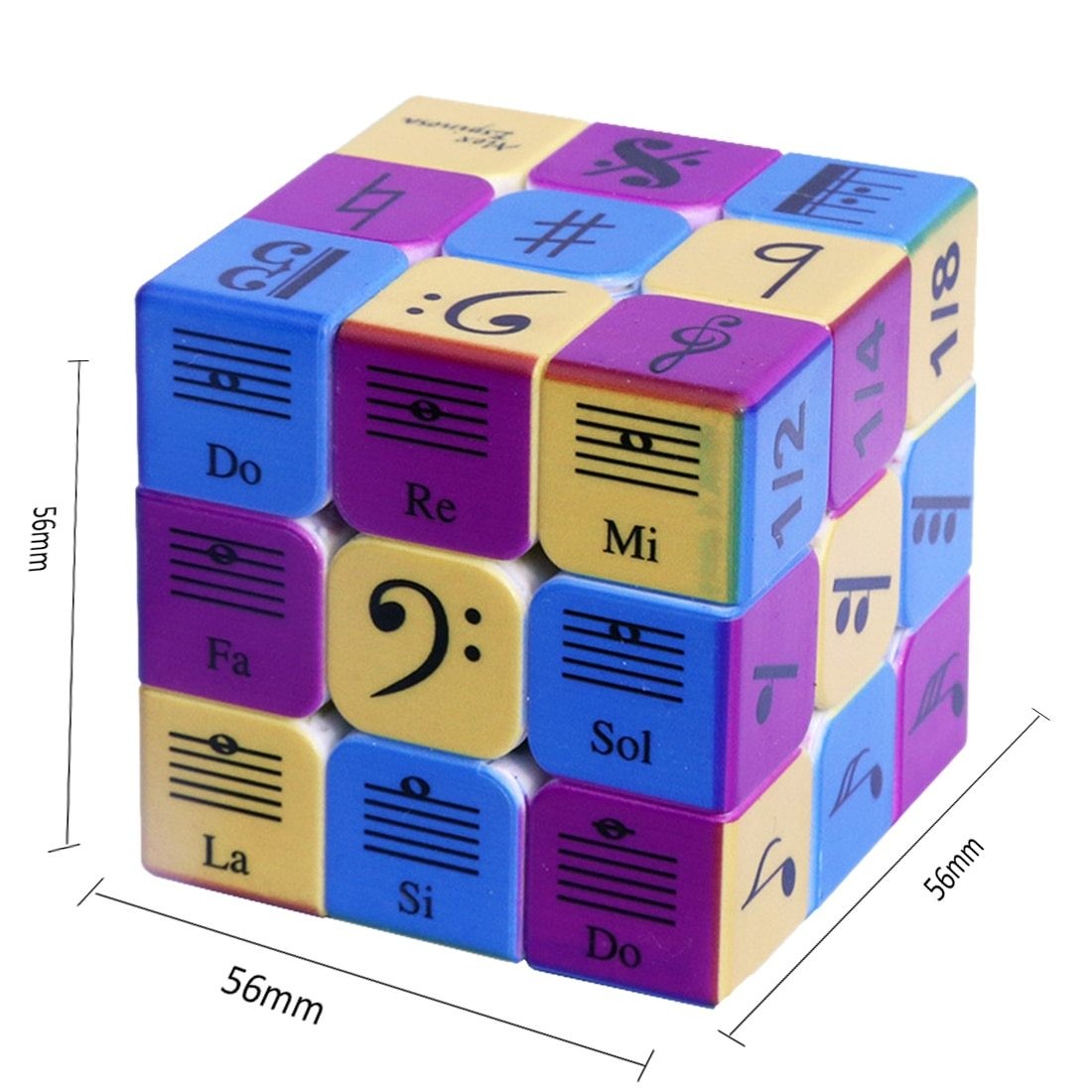 China Music Magnetic Speed Cube 3x3 Personalized Sticky Note Pattern UV Printing 0.81 Ounces on sale