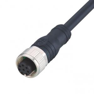 China Waterproof 8 Pin Circular Connector M12 Female Molded Cable on sale