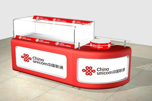 China :Red And White Wooden Display Stands For Cell Phone , Mobile Phone Display Cabinet on sale