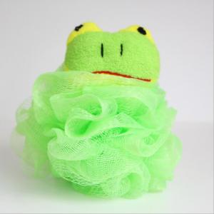 China Baby animal shaped cloth towel material bath sponge loofah mesh puff shower sponge on sale