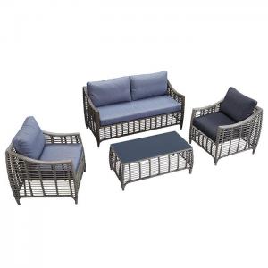 China Outdoor Sofa 4 PCS PE Rattan Wicker Garden Furniture on sale